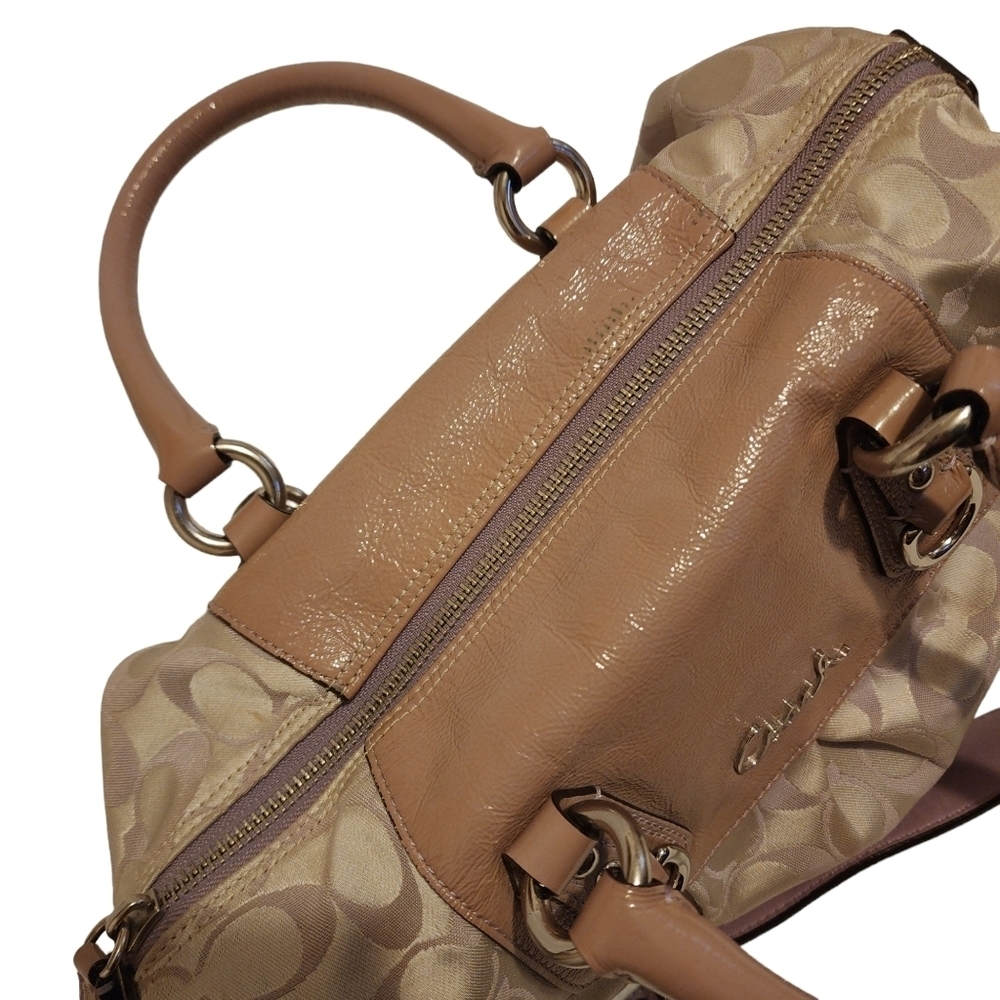 Coach handbag purse petite small designer bag Ashley signature - Picture 9 of 11